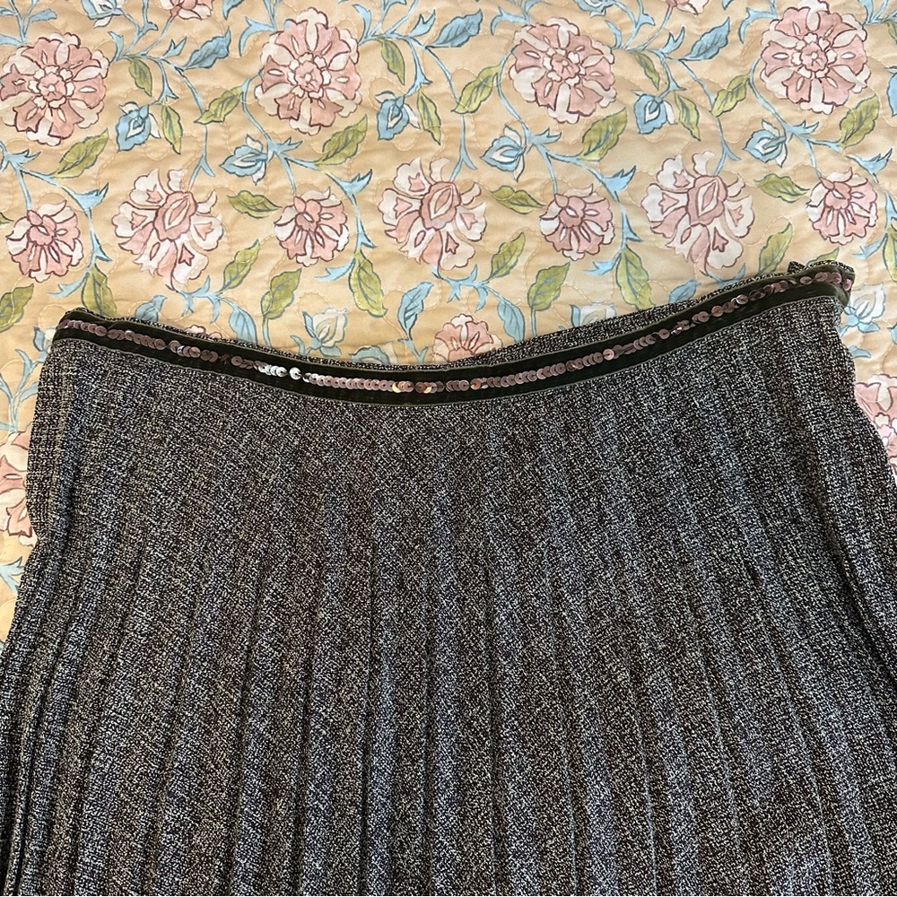 Vintage Ecologie Brown Pleated Women’s Maxi Skirt - Picture 2 of 8